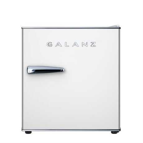 Galanz 1.7 Cu Ft Mini Fridge Retro  White  New