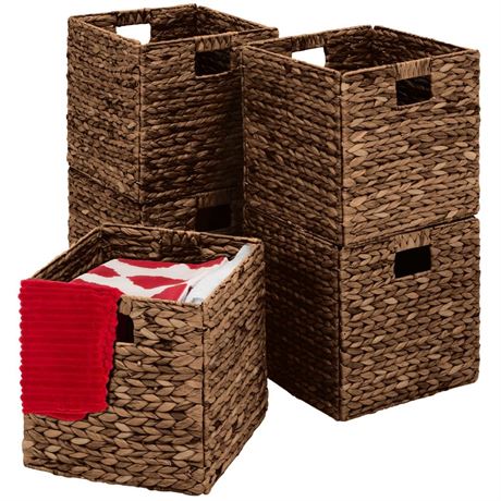 Best Choice Products 10.5X10.5In Hyacinth Baskets, Rustic Set Of 5 Multipurpose