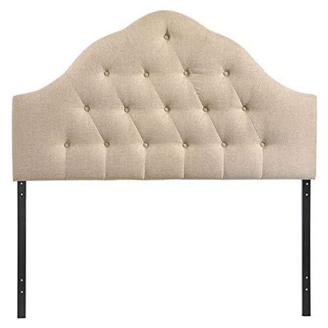 OFFSITE LOCATION Hawthorne Collections Queen Tufted Panel Headboard in Beige