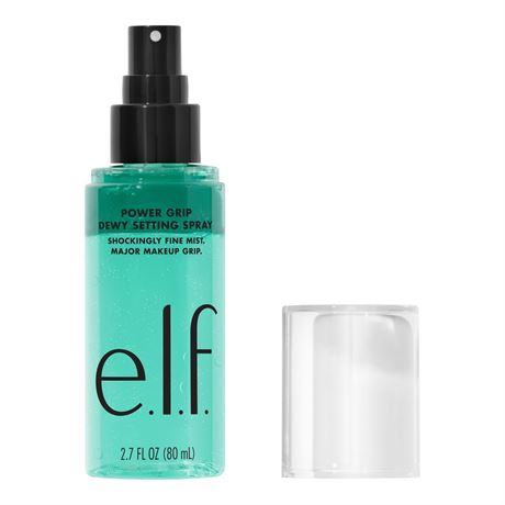 e.l.f. Power Grip Dewy Setting Spray, Ultra Fine Mist Made With Hyaluronic