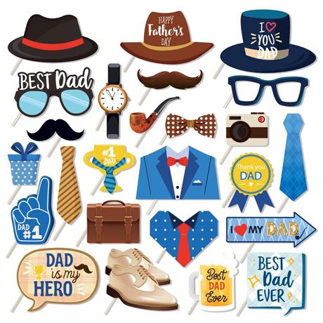 Father's Day Photo Booth Props,Father's Day Hero Photo Booth,Dad Photo Selfie