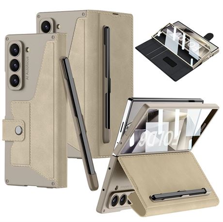 DEMCERT for Samsung Galaxy Z Fold 6 5G Case with [Fold6 Edition S-Pen Slot],