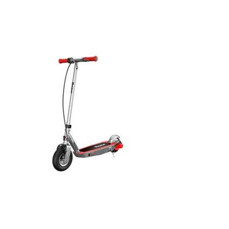 Razor Black Label E100 Electric Scooter – Silver / Red  for Kids Ages 8+ and up