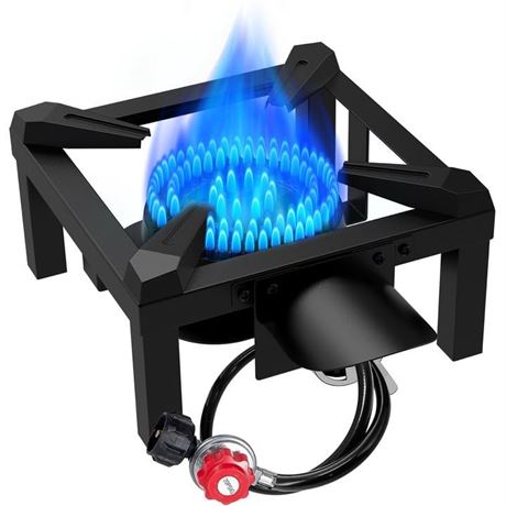 Llamaviva Propane Burner, High Pressure 100,000 BTUs Single Gas Stove with