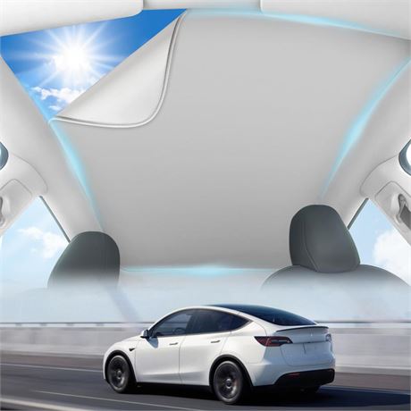 New Static Cling Tesla Model Y Roof Sunshade, Tesla Electrostatic Adhesion