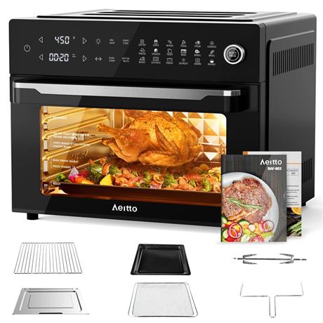 Aeitto® 32-Quart PRO Large Air Fryer Oven| Toaster Oven Combo | with