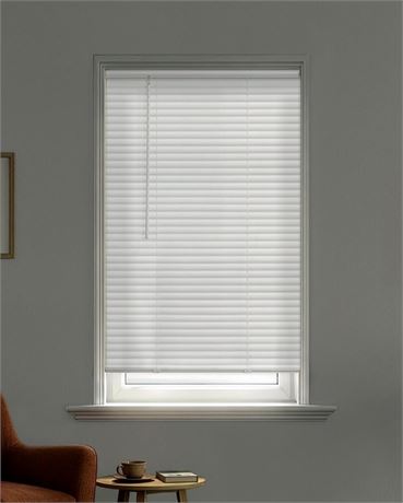 Mainstays 1" Cordless Vinyl, Room Darkening, Mini Blinds, White,  46"W x 64"L