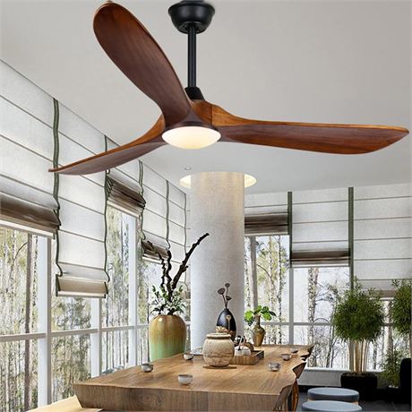 Farmhouse Rustic Ceiling Fans with Lights, 60 inch Outdoor Ceiling Fan for