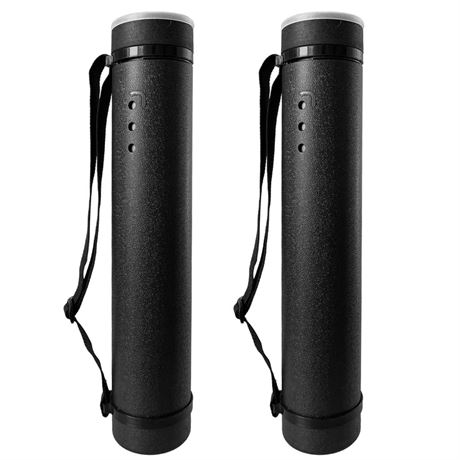 Poster Tube with Strap,2Pack Expandable Poster Storage Tubes Expand from 24.5"