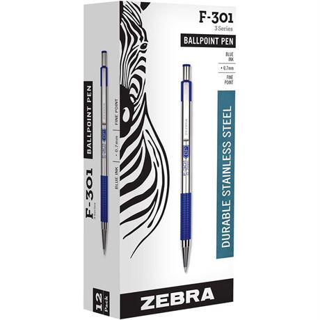 Zebra Pen Pens & Pencils; Type: Ball Point Pen ; Color: Blue ; Tip Type: 0.7MM