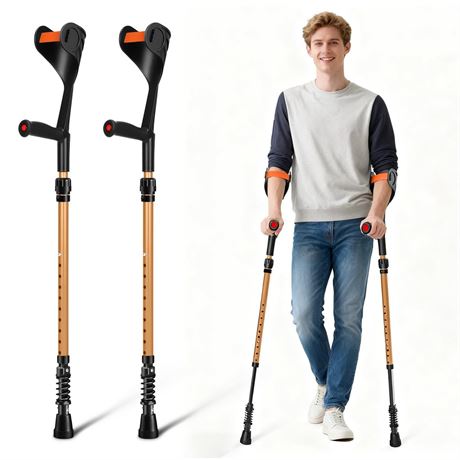 Forearm Crutches for Adults,Crutches for Men or Women, Lightweight Elbow