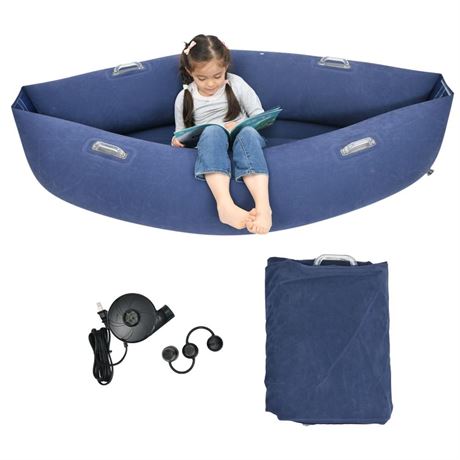 Sensory Chair for Kids — Inflatable Peapod for Children, Includes Electric Air