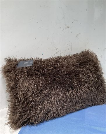Hudson Park Collection Mongolian Faux Fur Decorative Pillow, 12 X 22 - Exclusive