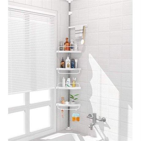 ADOVEL 4 Layer Corner Shower Caddy  Adjustable Shower Shelf  Constant Tension