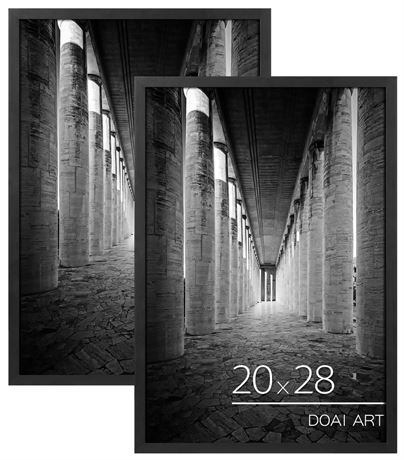 DOAI ART 20x28 Frame Black 2 Pack, 20x28 Picture Frame or 20x28 Frame with HD