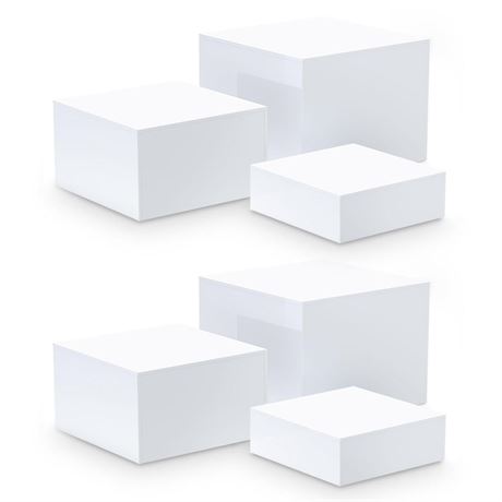 Buffet Risers, Food Risers for Buffet Table, White Risers for Display Figures