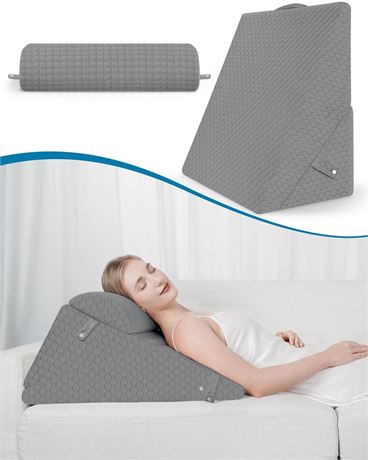 Forias Wedge Pillows Set for After Surgery Foldable Bed Wedge Pillow for