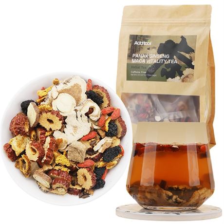 Addtool Maca Ginseng Power Blend Tea，Ginseng-Infused ten Treasure Kidney Tea ,