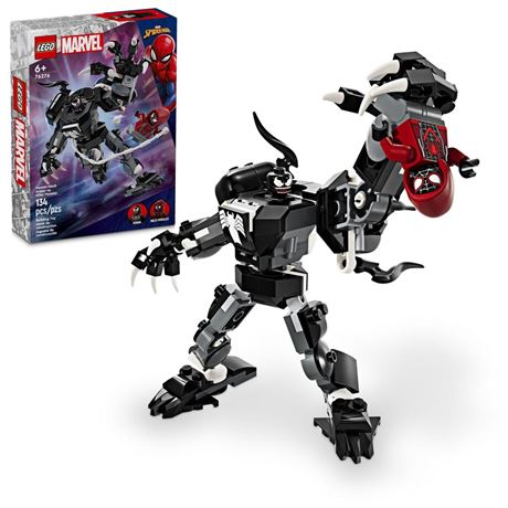 LEGO Marvel Venom Mech Armor vs. Miles Morales, Posable Action for Kids, Marvel