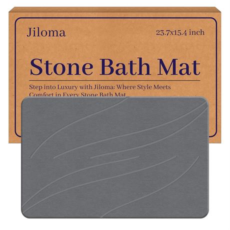 Stone Bath Mat Diatomaceous Earth Shower Mat Non-Slip Super Absorbent Bathroom