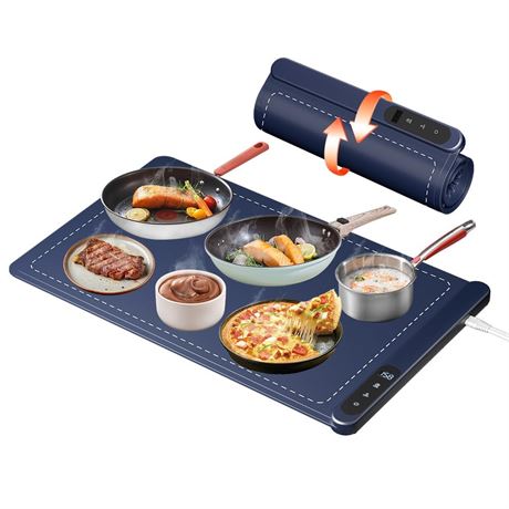 Warming Mat for Food, Heating Fastly in 10s, Full Surface Graphene Heating Food