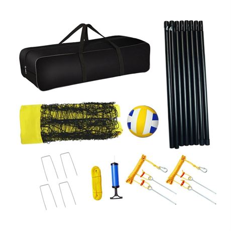 Volleyball Braided Net Anti Sag Design Portable Folding Volleyball Net Set