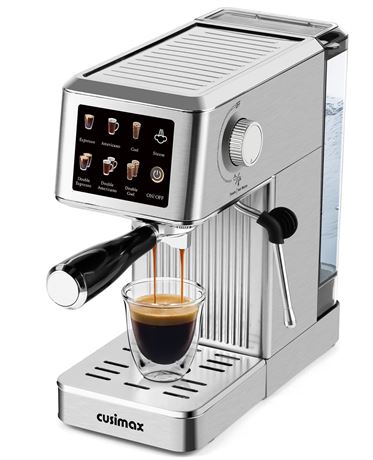 CUSIMAX Espresso Machine 20Bar Compact Coffee Machine with Powerful Steam Wand