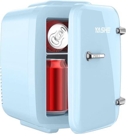 10 in. 4 Cu. Ft. Retro 4-Liter/6-Cans Mini Refrigerator in Blue