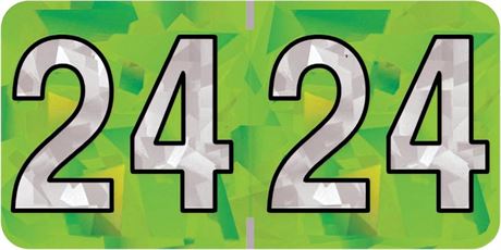 2024 Year Stickers, Doctor Stuff, Holographic Lime Green Colored, USA Made Year