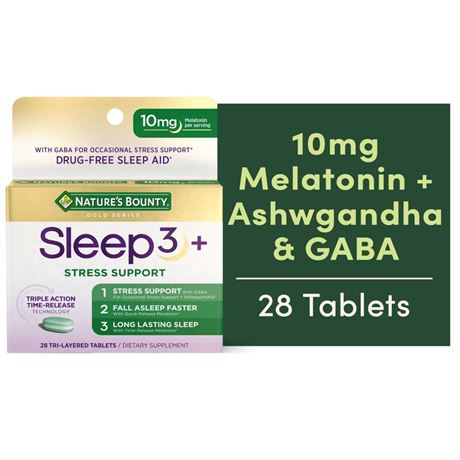 Nature's Bounty Nature’s Bounty Sleep3 Sleep Aid with Melatonin, Relaxation and