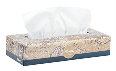 Kleenex Professional Facial Tissue - 2-Ply - Flat Facial Tissue Boxes for