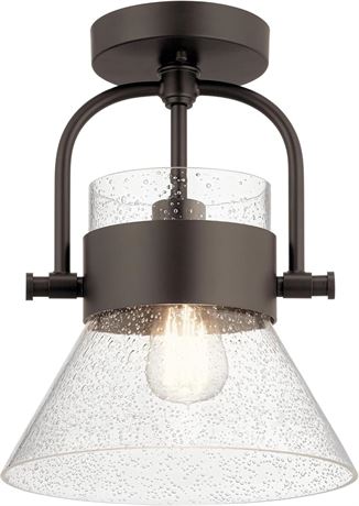 KICHLER Lighting Aldean Ceiling Light in an Old Bronze Finish with Clear Seeded