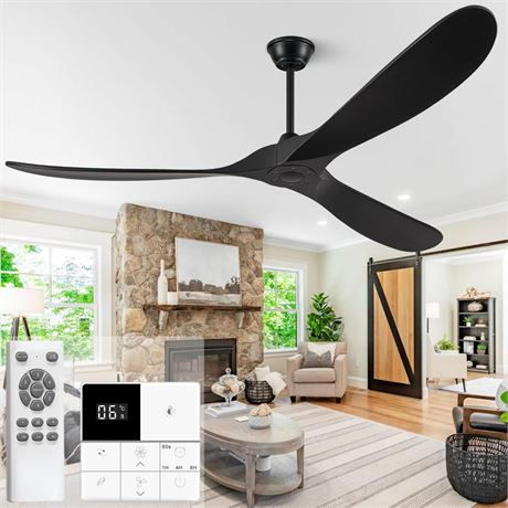 Ceiling Fan without Lights 72 Inch Large Ceiling Fan, Outdoor Ceiling Fan No