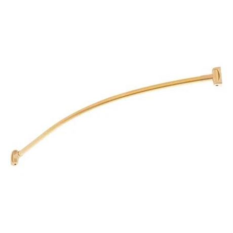 bathroom curved shower rod in gold