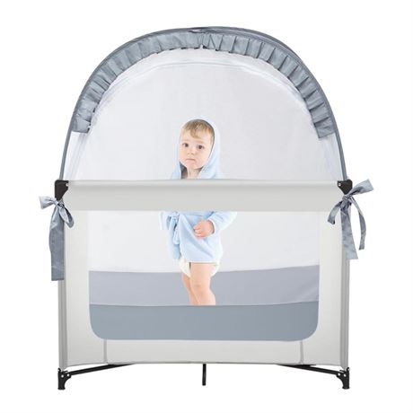 Baby Pack and Play Tent, Pack N Play Canopy to Keep Baby from Climbing Out,