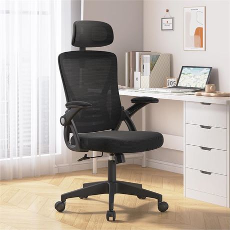 Ergonomic Office Chair, Mid Back Desk Chair with Adjustable Height, Swivel