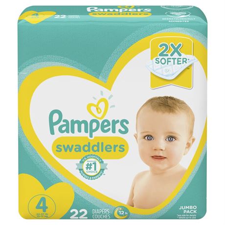 Pampers Swaddlers Diapers  Size 4  22 Count (Select for More Options)