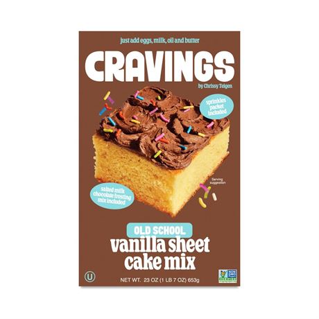 Cravings by Chrissy Teigen Old School Vanilla Sheet Cake Mix 23 Oz Box