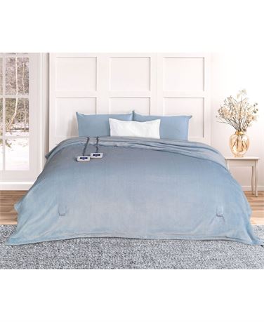 Thermasnug Luxe Plush Digital Electric Blanket, King - Blue