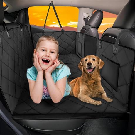 Back Seat Extender for Dogs-Large Space, Dog Car Seat Cover Hard Bottom Holds