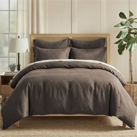Levtex Home - 100% French Flax Linen - Twin Duvet Cover - French Flax Washed