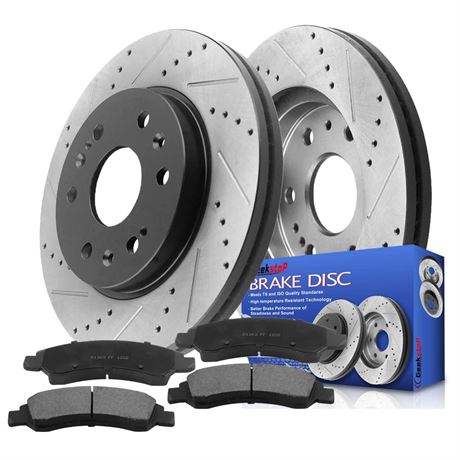Front Brake Rotors and Pads Kit Compatible with 2005-2018 Chevy Silverado 1500,