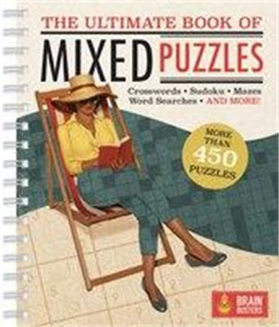 Brain Busters the Ultimate Book of Mixed Puzzles  (Spiral-Bound)