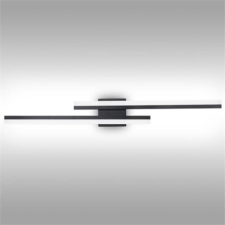 Bathroom Vanity Light Fixtures Matte Black 36 Inch Dimmable Modern LED Bath