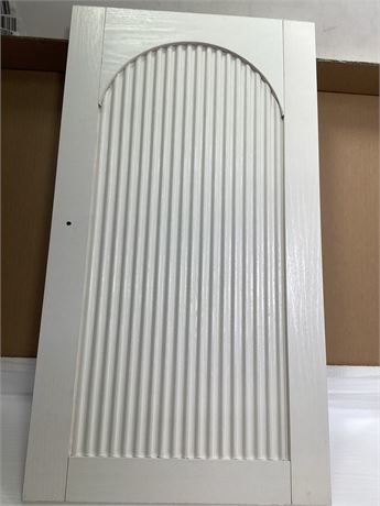 replacement cabinet door for a fluted or reeded sideboard cabinet featuring an