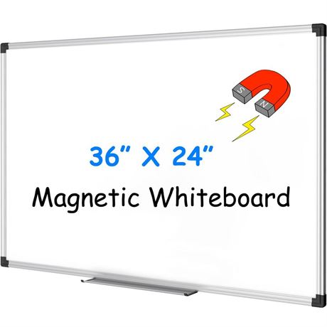 XBoard Magnetic Whiteboard 36 x 24 Inch, Hanging Dry Erase Board with Aluminium