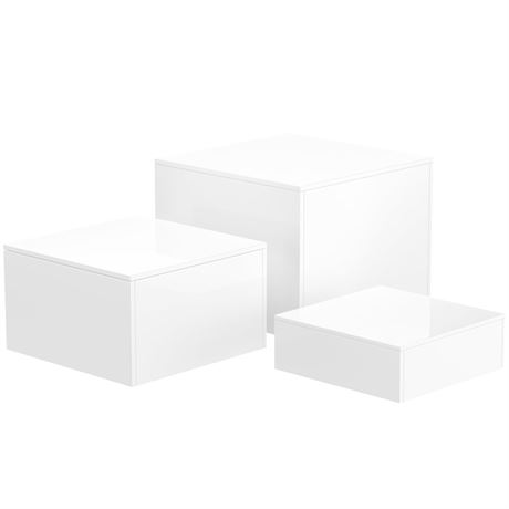 NIUBEE Buffet Risers Food Display: 3PCS Acrylic Risers Stands for Party Display