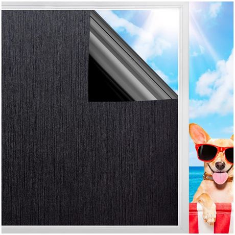 Coavas Blackout Window Film Light Blocking: 100% Black Out Window Thermal Film