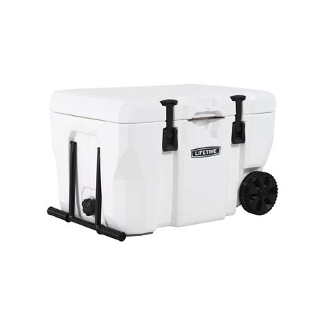 Lifetime 55 qt Bear-Resistant Camping Cooler Wheeled, Premium High Performance,
