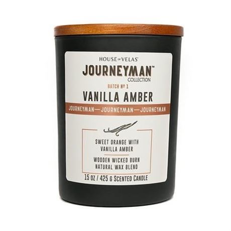 House of Velas  Journeyman Collection  Vanilla Amber Scented Candle  15oz